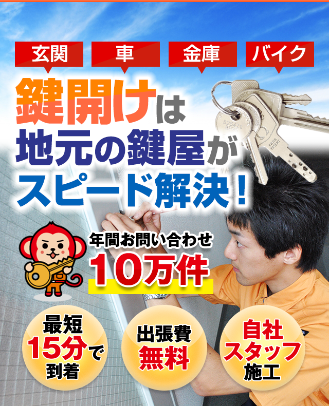 鍵開けは鍵屋の鍵猿